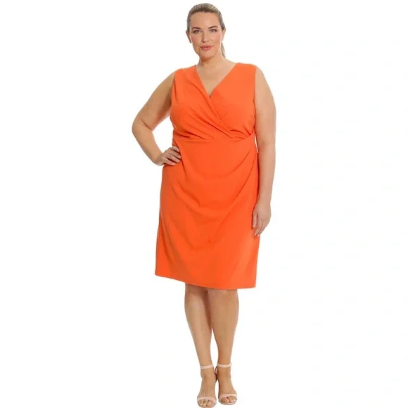 maggy london orange dress Maggy London Midi Dress